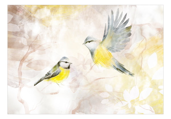 Tapete 'Watercolor Tit - Third Variant'