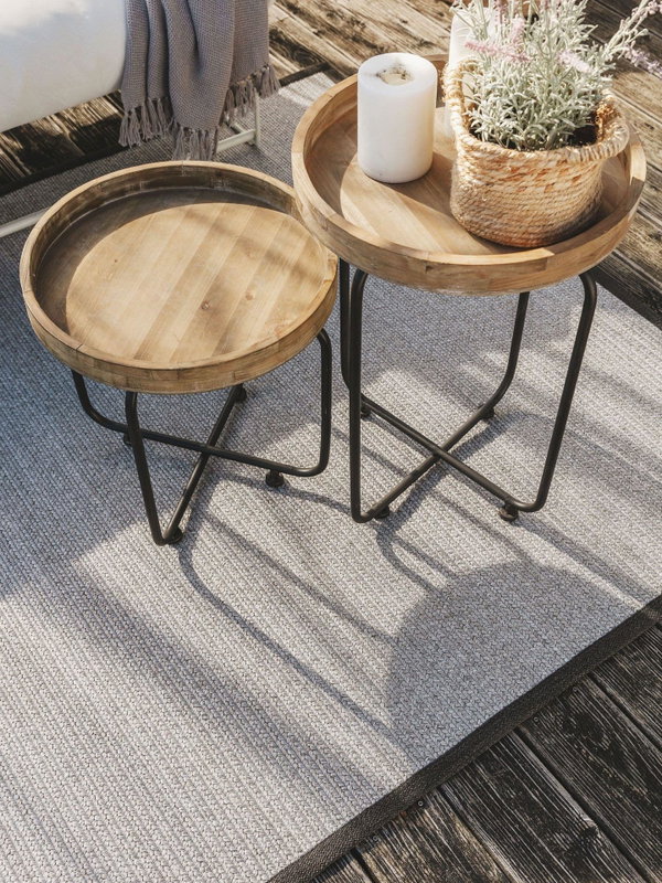 Design In- &amp; Outdoor-Teppich Nandi Grau