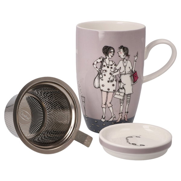 Goebel Tea Mug with Infuser and Lid 'Girlfriends'