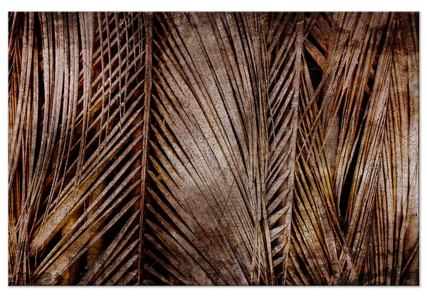 Kunstdruck auf Leinwand 'Dark Palms Wide'