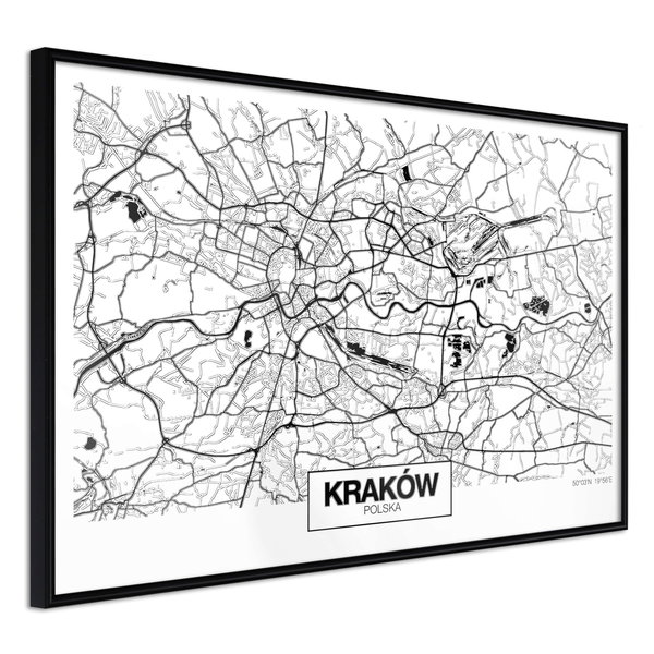 Poster 'City Map: Cracow'