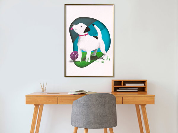Poster 'Dog and Ball'