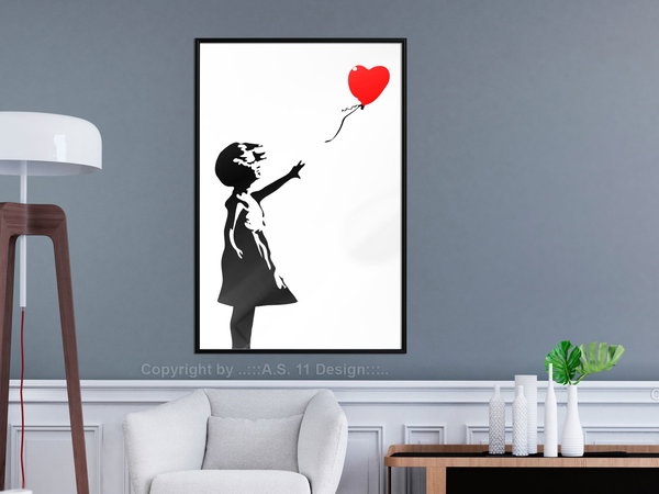 Poster 'Little Girl with a Balloon'