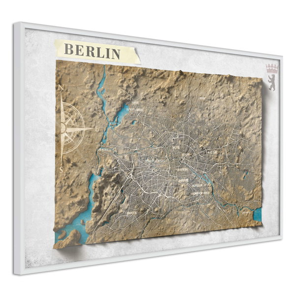 Poster 'Raised Relief Map: Berlin'