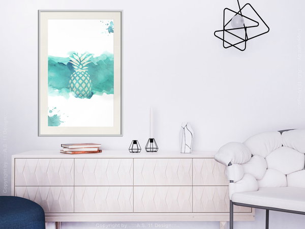 Poster 'Pineapple in Watercolours'