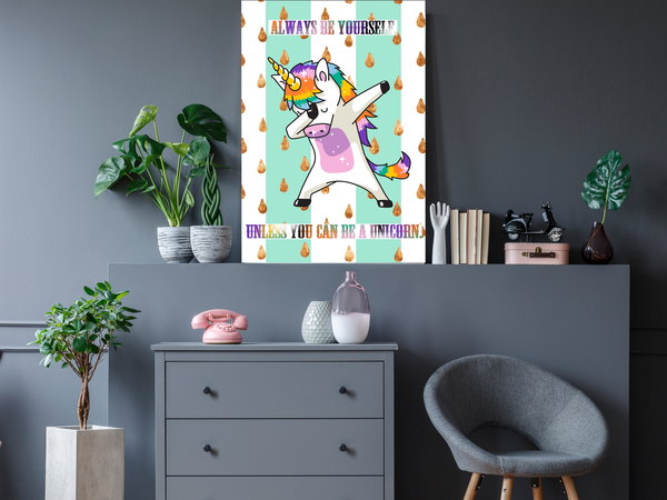 Kunstdruck auf Leinwand 'Always Be Yourself Vertical'