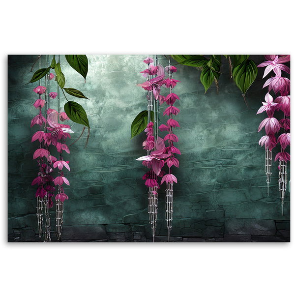 Kunstdruck auf Leinwand 'Hanging Purple Flowers 4'