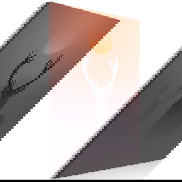 Impression sur toile 'Deers in the Fog Vertical'