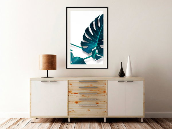 Poster 'Turquoise Monstera I'