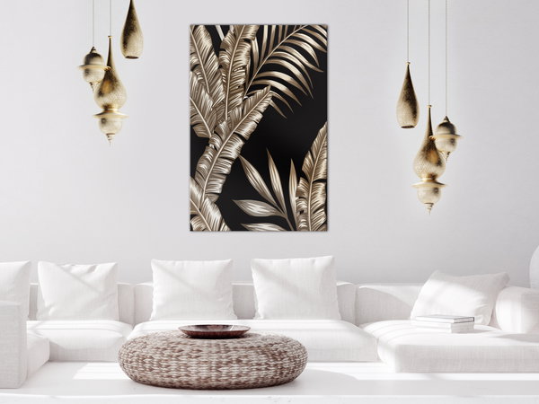 Kunstdruck auf Leinwand 'Golden Island Vertical'