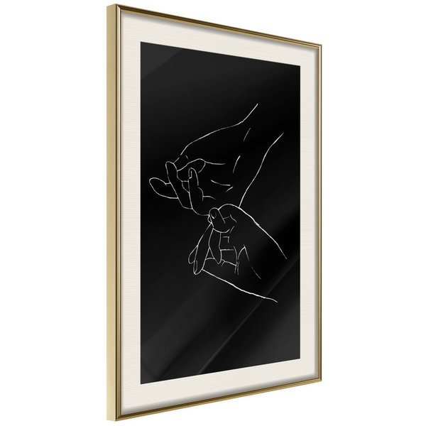 Poster 'Joined Hands (Black)'