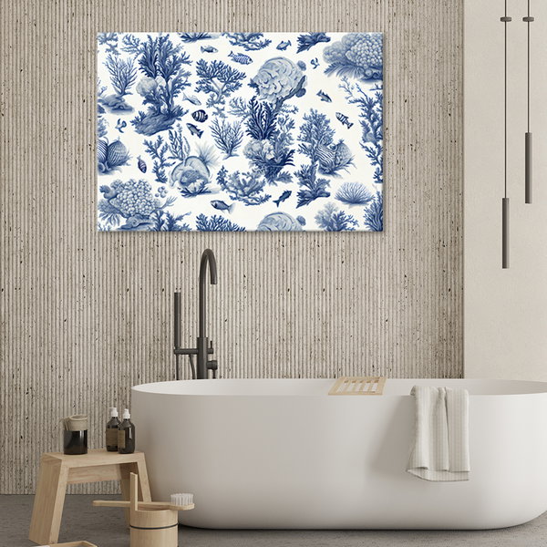 Kunstdruck auf Leinwand 'Fish and Corals 2'