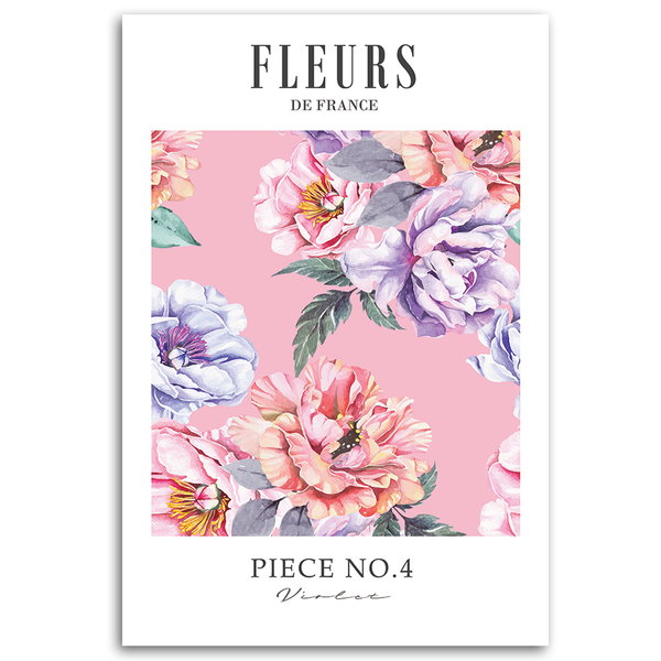 Kunstdruck auf Leinwand 'Fleurs de France'