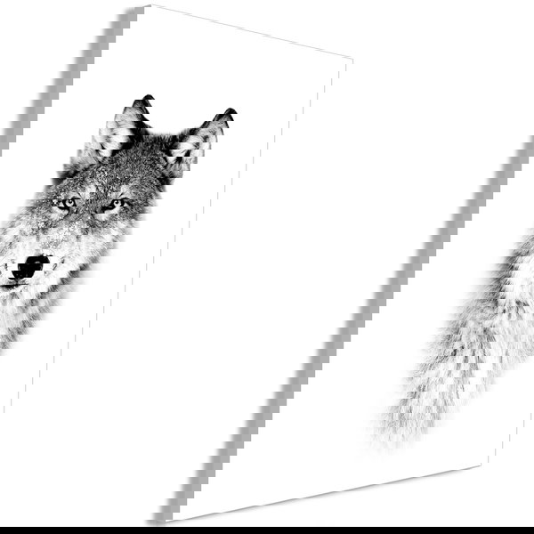 Imprimare de artă pe pânză 'Snow Wolf Vertical'