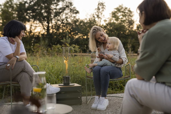 SPIN 1200 Tischfeuer schwarz | Outdoor &amp; Indoor