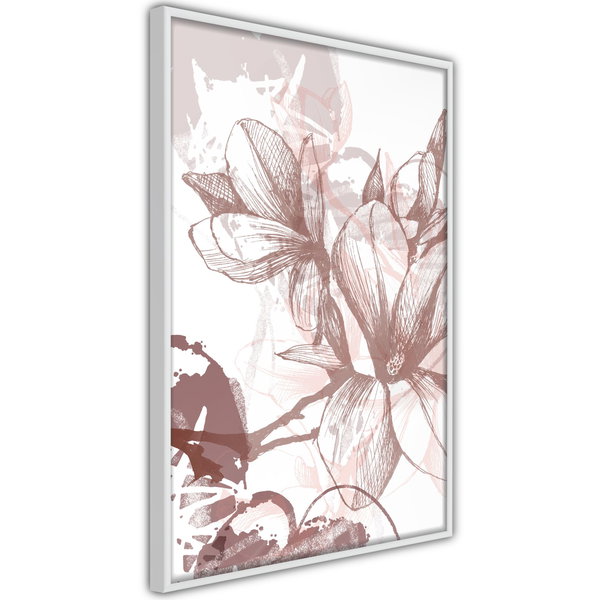 Poster 'Drawn Flower'