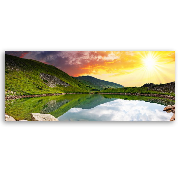 Kunstdruck auf Leinwand 'Golden Dawn Reflection'