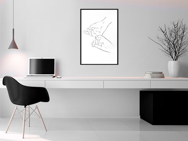 Poster 'Joined Hands (White)'