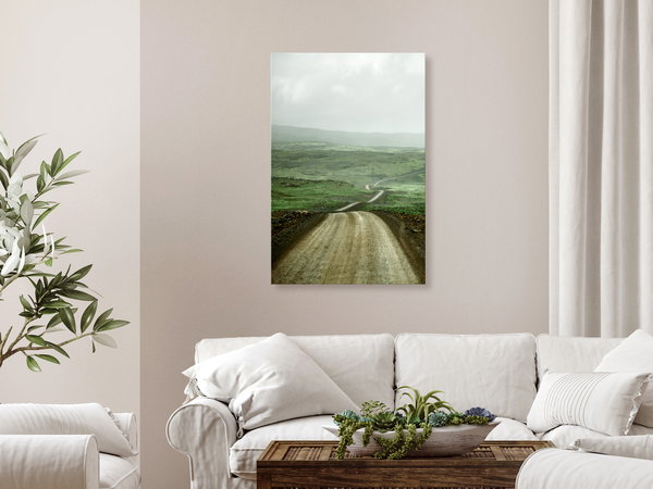 Kunstdruck auf Leinwand 'Road Across the Plains Vertical'