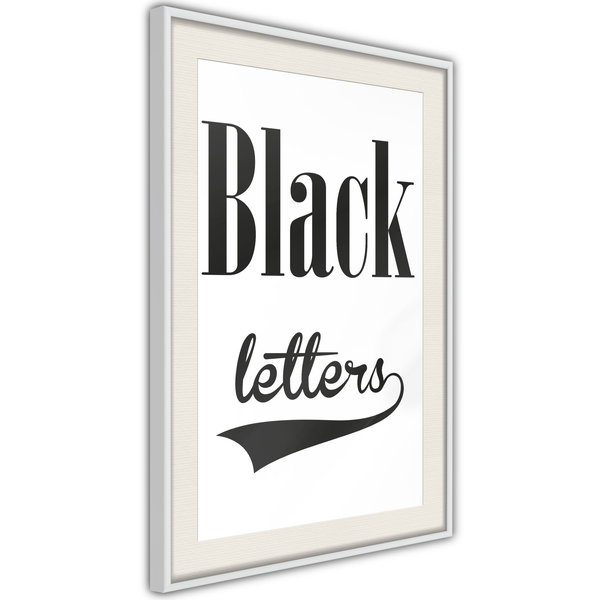 Poster 'Black Letters'