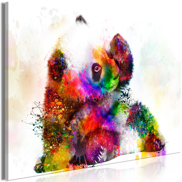 Kunstdruk op canvas 'Little Panda Wide'