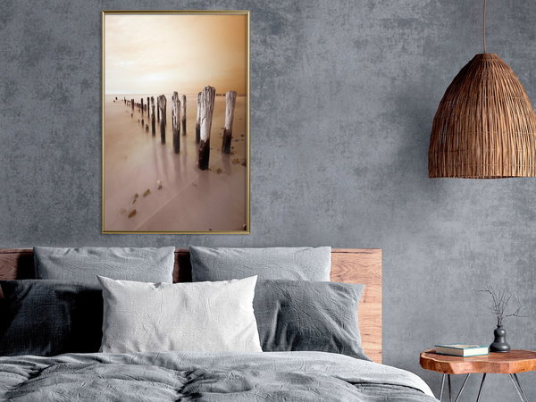 Poster 'Breakwater in Sepia'