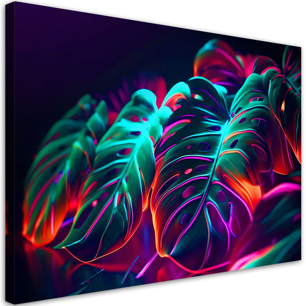 Kunstdruck auf Leinwand 'Neon Jungle 3'