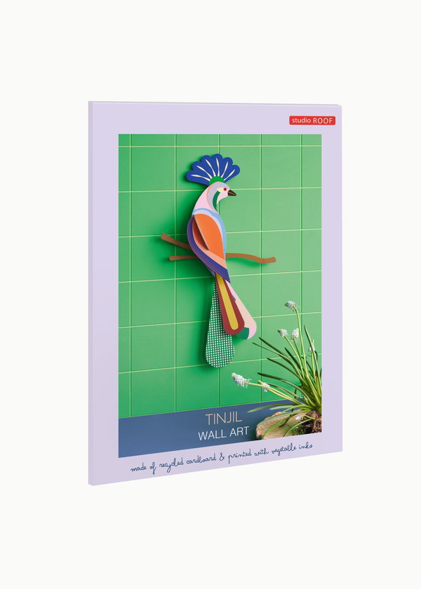 Wanddeko Papier 'Leuchtender Vogel'