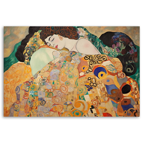Kunstdruck auf Leinwand 'Klimt - Woman'