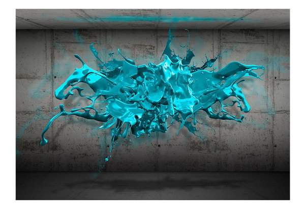 Tapete 'Blue Ink Blot'