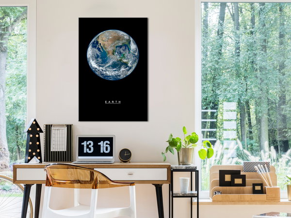 Kunstdruck auf Leinwand 'Earth Vertical'