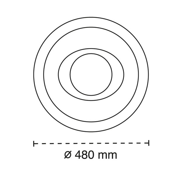 Deckenleuchte 'Ryad R 3CCT'