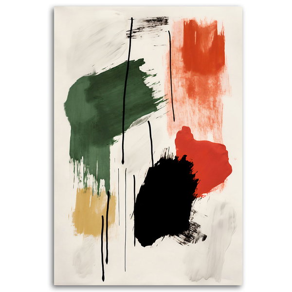 Kunstdruck auf Leinwand 'Abstract Color Strokes'