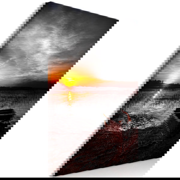 Umjetnički print na platnu 'Romantic Lake Vertical'