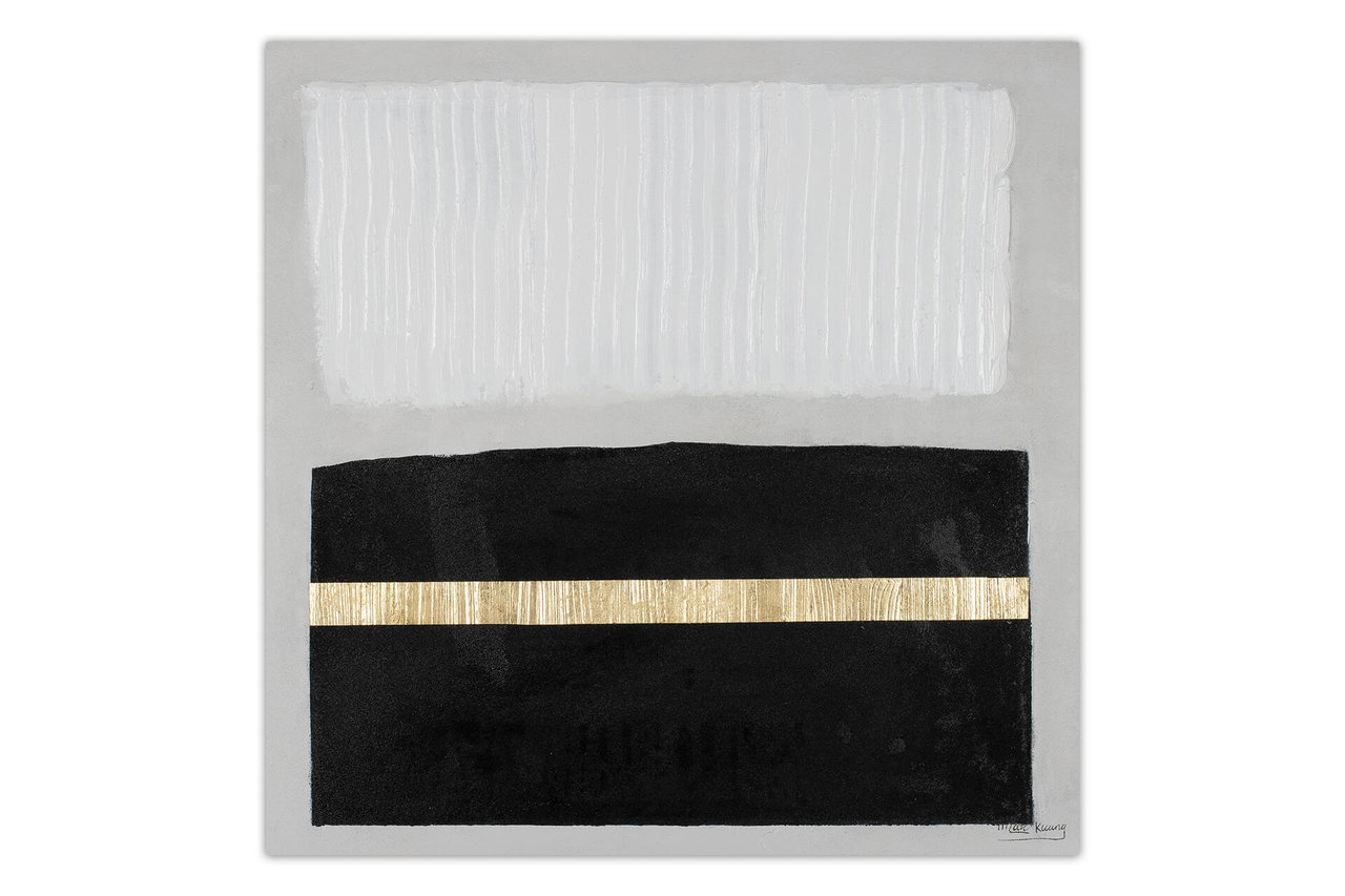 Handgeschilderd schilderij 'Gleam of Hope' 80x80cm | incl. certificaat van echtheid in de ruimte.