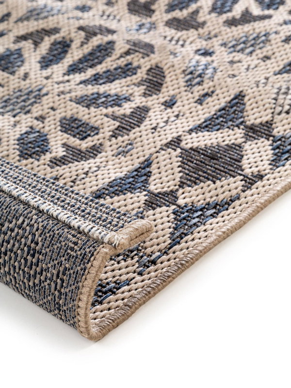 Design In- &amp; Outdoor-Läufer River Beige/Blau