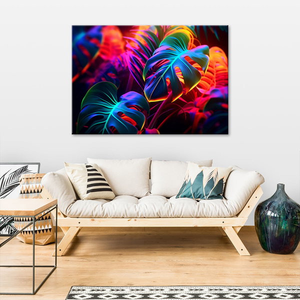 Kunstdruck auf Leinwand 'Neon Jungle 5'