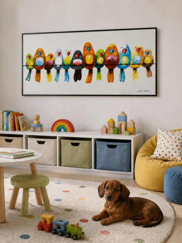 Handpainted Painting 'Friends for Life' | incl. certificate of authenticity