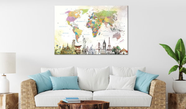 Kunstdruck auf Leinwand 'Wonders of the World Wide'