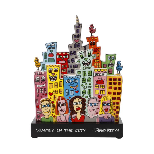 Porzellan Figur 'Summer in the City' von James Rizzi 6x22,5x17cm