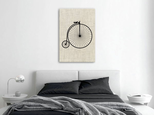 Kunstdruck auf Leinwand 'Vintage Bicycle Vertical'