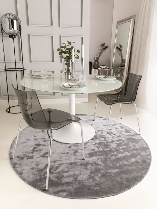 Design Viskoseteppich Nela Grau