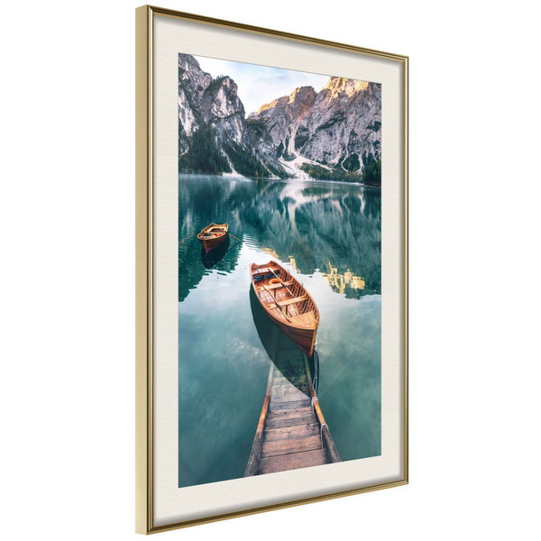 Poster 'Boats In Dolomites'