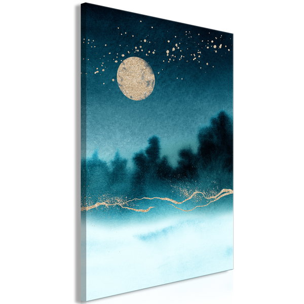 Umjetnički print na platnu 'Hazy Moon Vertical'
