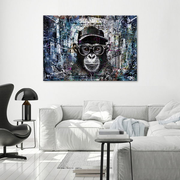 Kunstdruck auf Leinwand 'Cyber Simian Sentinel 3'