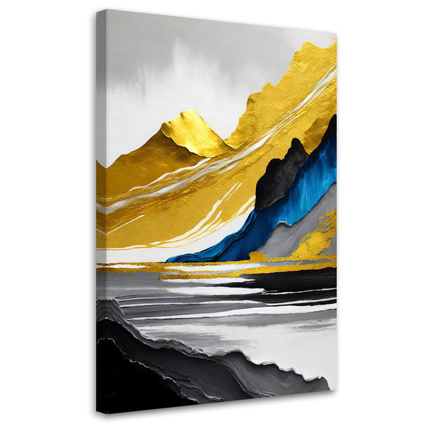 Kunstdruck auf Leinwand 'Golden Peaks 2'