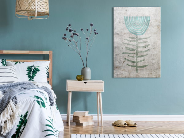 Kunstdruck auf Leinwand 'Blue Lily Vertical'