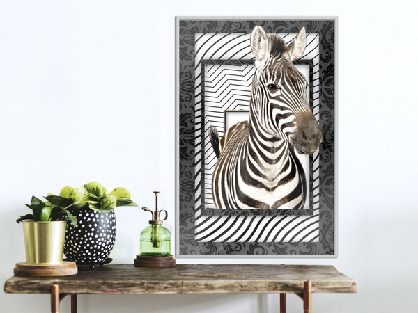 Poster 'Zebra in the Frame'