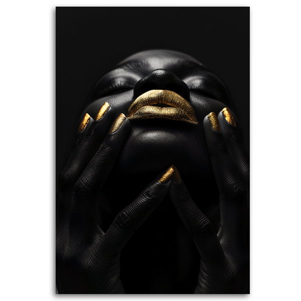 Kunstdruck auf Leinwand 'Golden Elegance 9'
