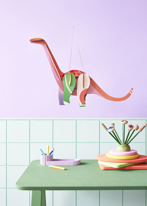 Hängende Deko 'Leuchtender Dinosaurier'